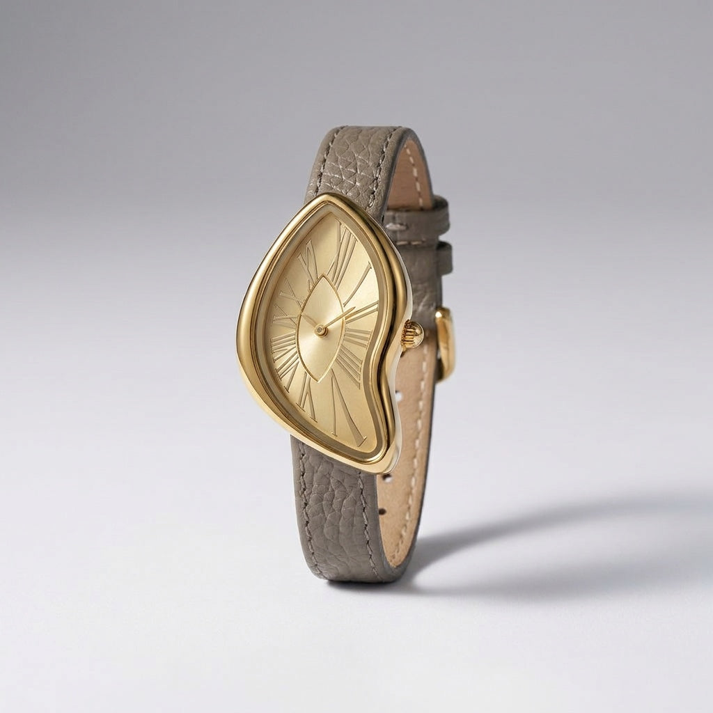 Navona Twisted Watch — Grey, three-quarter studio view