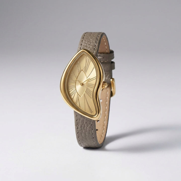 Navona Twisted Watch — Grey, three-quarter studio view
