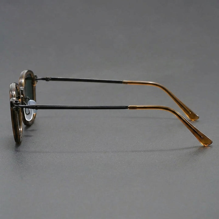 Taranto Metal Sunglasses — Clear Green, side profile