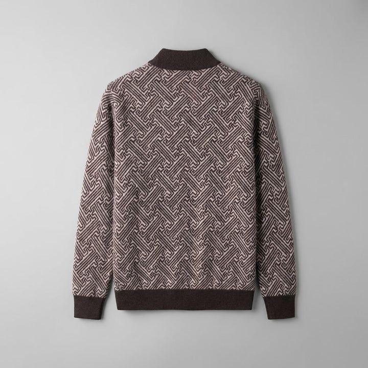 Lecco Merino Sweater — Coffee, flat lay back