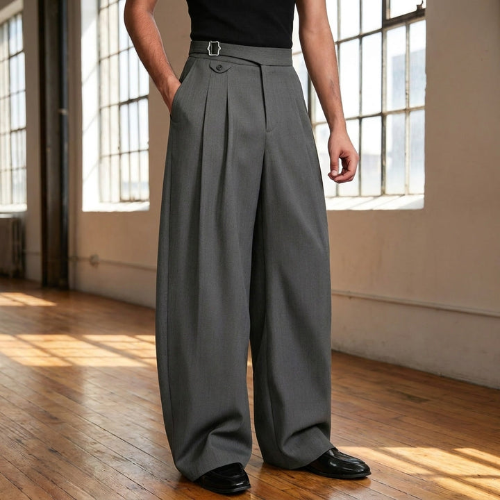 Rimini Pleated Trousers — Dark Grey, LIFESTYLE_DETAIL