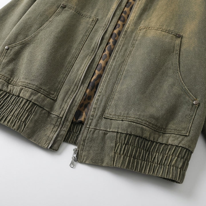 Foggia Cotton Jacket — Green, DETAIL
