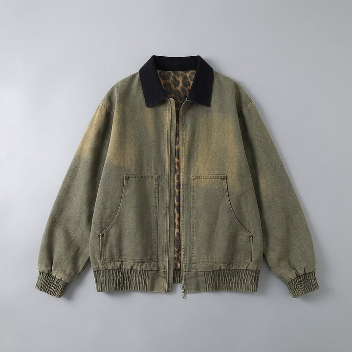 Foggia Cotton Jacket — Green, FLAT_LAY_FRONT