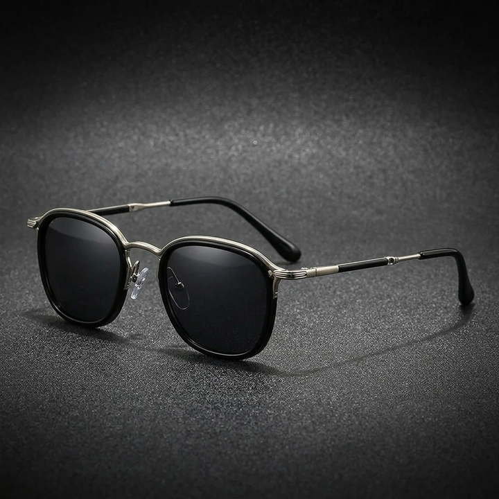 Viareggio Metal Sunglasses — Black Silver, alternate profile