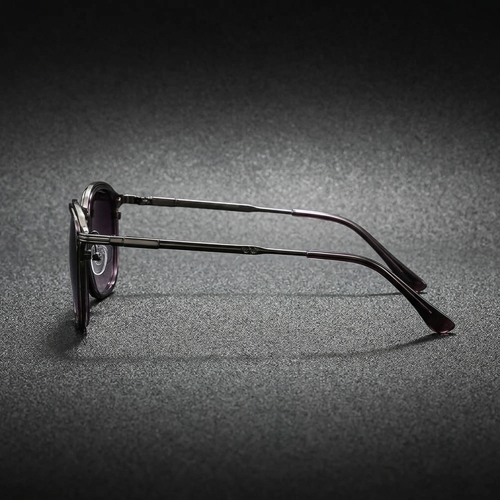Viareggio Metal Sunglasses — Gunmetal, alternate profile